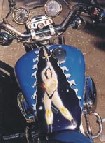 Custom motocycle tank art